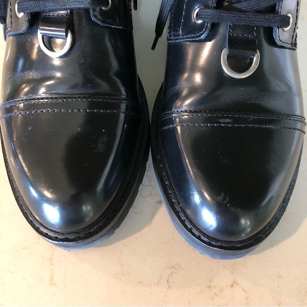 NWOT All Saints Lira Patient Leather Hiker Combat Boots - Picture 9 of 17